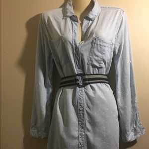 Polka dot shirt-dress